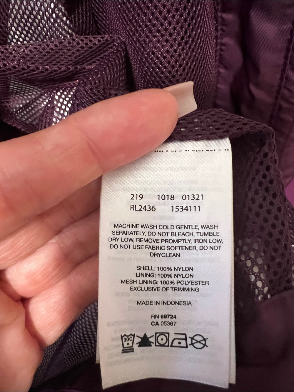 Columbia Purple Women’s XL Rain Jacket Like New Condition - Picture 4 of 5